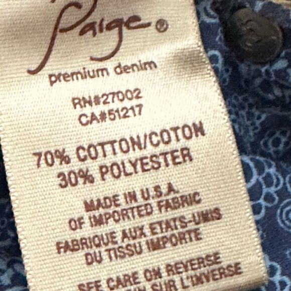 Paige Verdugo Jeggings Skinny Jeans| Size 26 - Picture 7 of 8